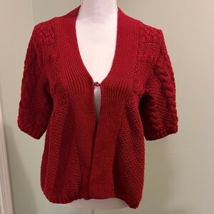 Calvin Klein Jeans Red Knit Cardigan